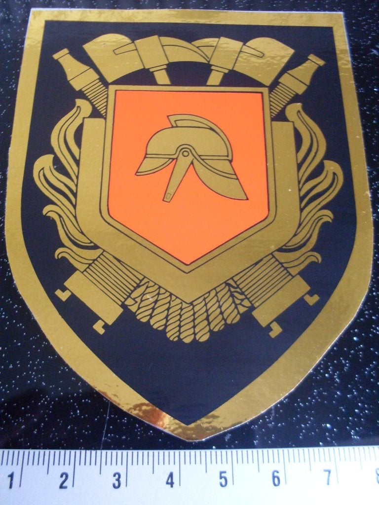 folie sticker brandweer logo embleem wapen, Verzenden, Zo goed als nieuw, Bedrijf of Vereniging