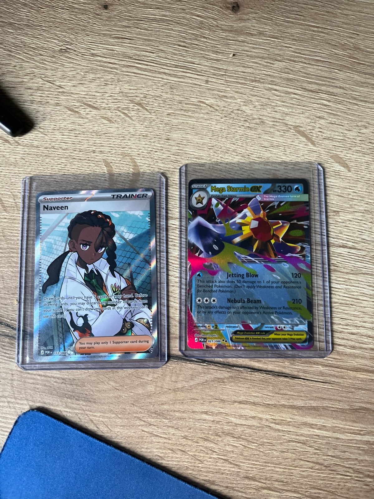 Mega Starmie EX en Naveen Trainer Pokémon kaarten - Nieuwsta, Ophalen of Verzenden, Nieuw, Meerdere kaarten