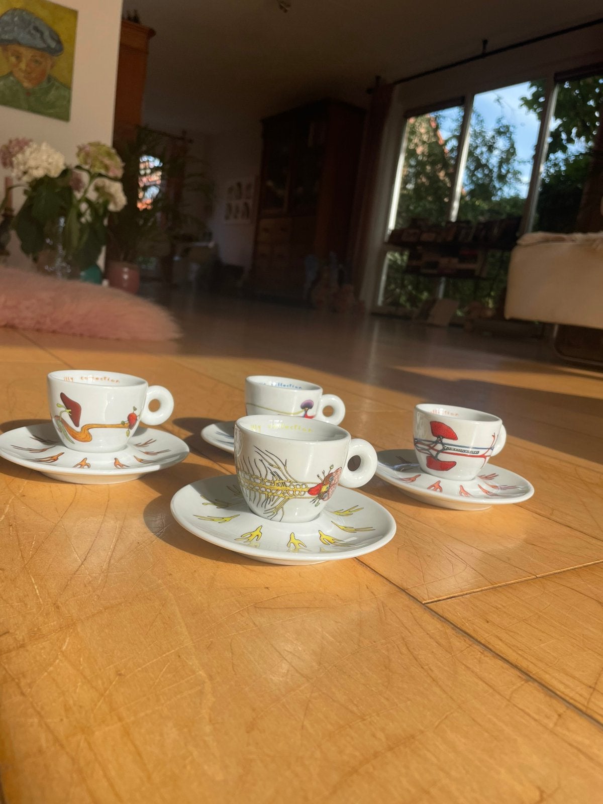 Illy collectie 2005 espressokopjes, Ophalen of Verzenden, Zo goed als nieuw, Bord(en), Overige stijlen