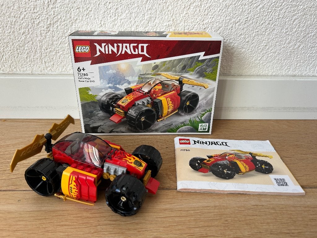Lego Ninjago 71780 Kai’s Ninja Race Car EVO (compleet), Gebruikt, Inclusief instructies, Lego, Ophalen of Verzenden