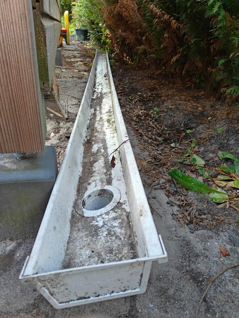 Witte dakgoot 125mm, 4.2m lang + beugels, Ophalen, Pvc, 80 mm of meer, Dakgoot
