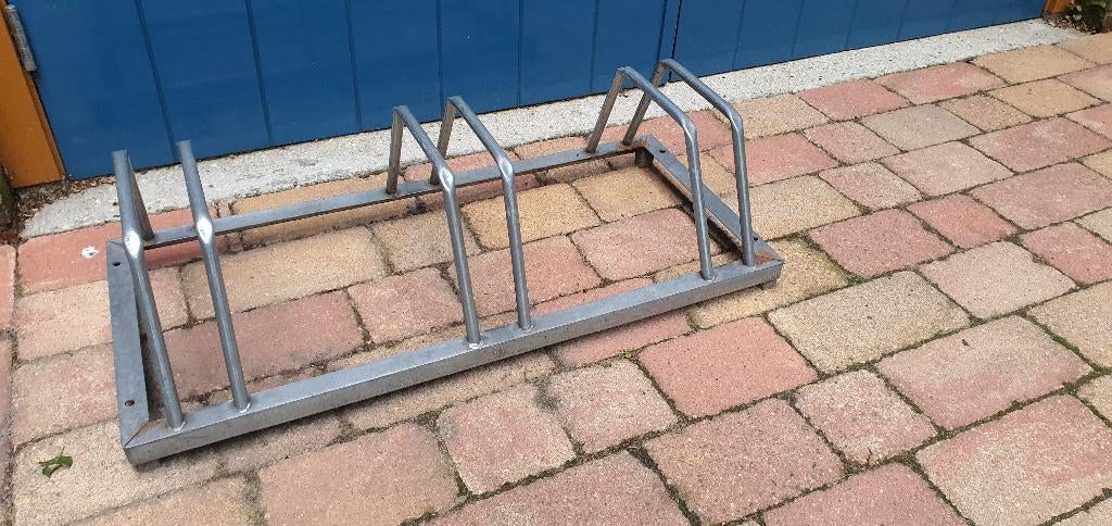 Fietsenrek RVS voor 3 fietsen, Ophalen, Gebruikt