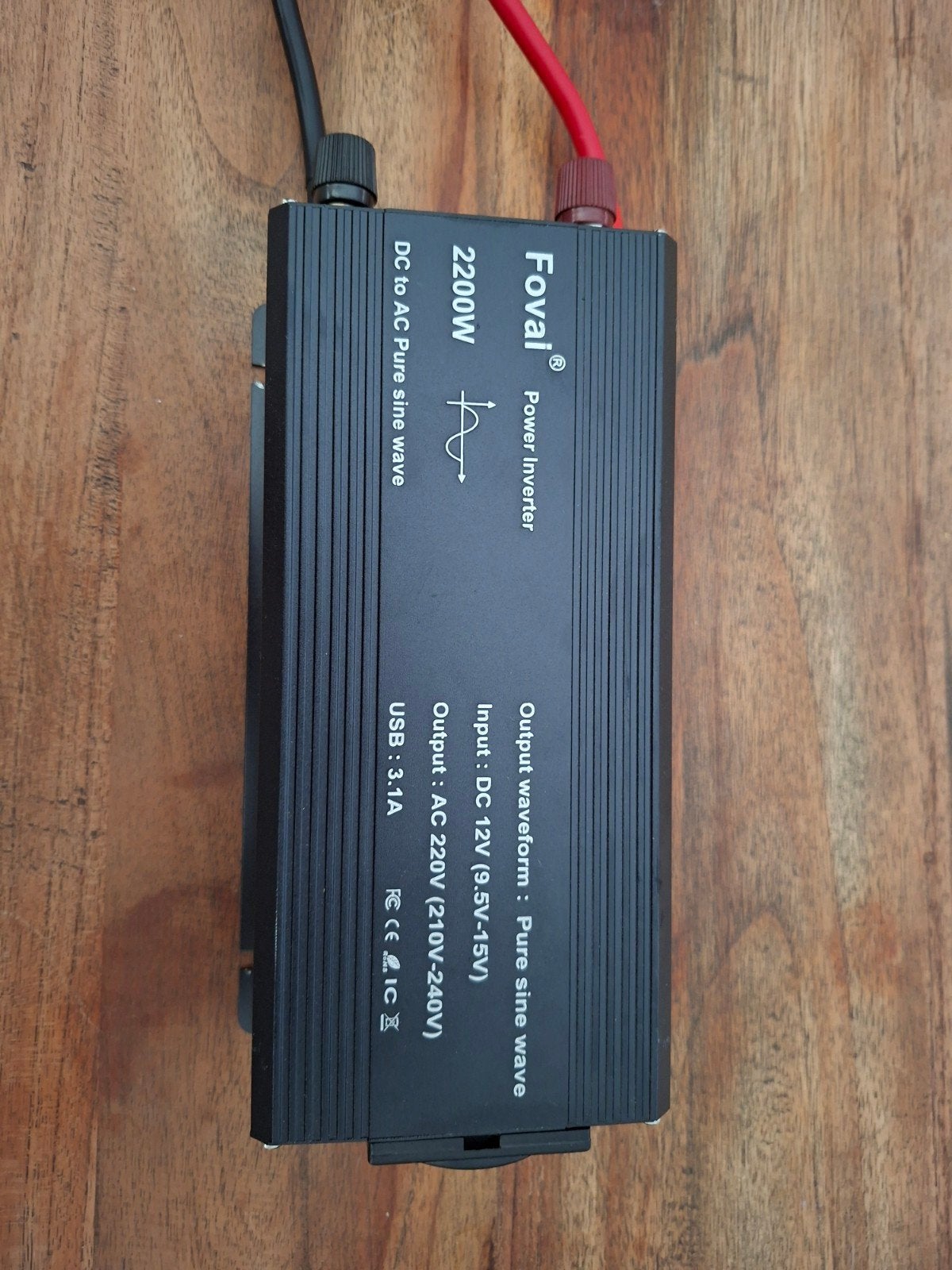 Foval 2200W Pure Sinus Omvormer DC 12V naar AC 220V, Ophalen of Verzenden