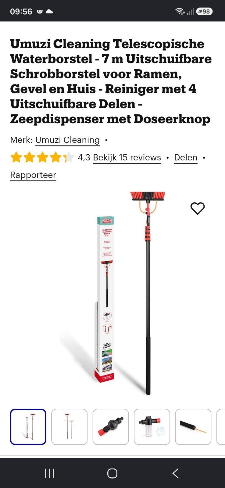 was borstel 7 meter, Ophalen