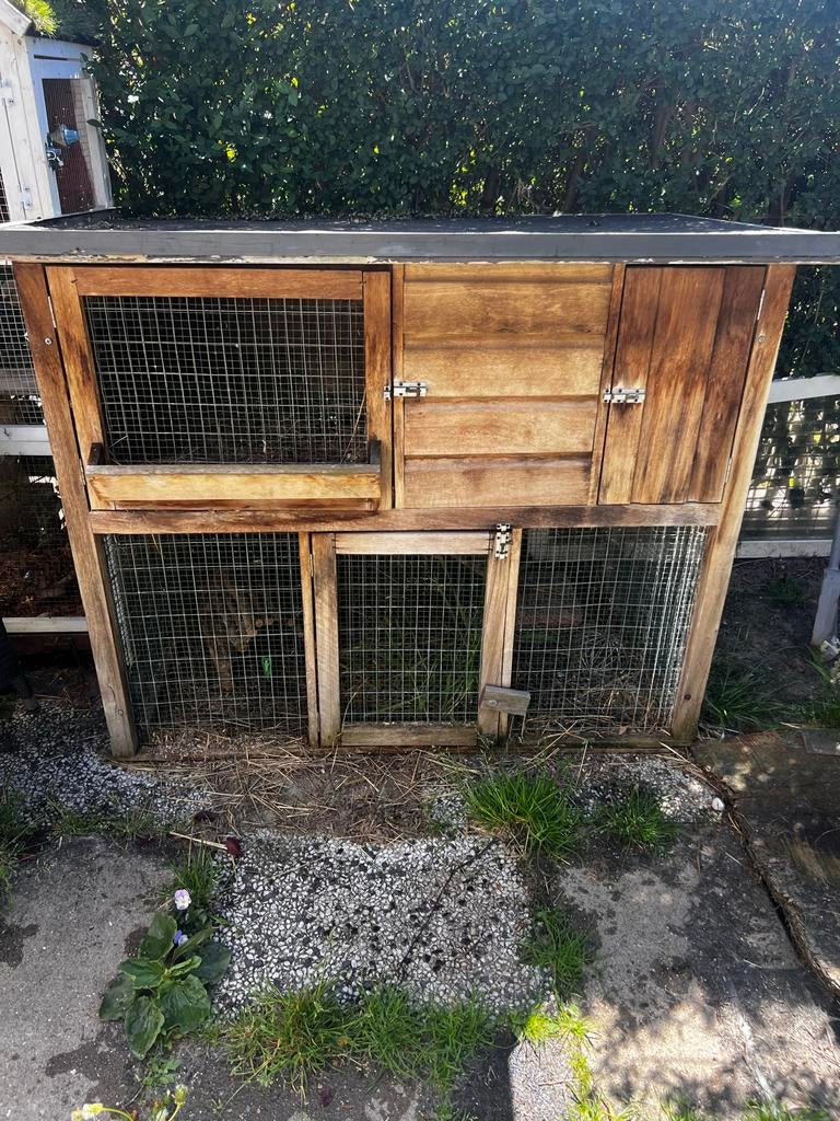 Groot konijnenhok voor buiten, Dieren en Toebehoren, Vogels | Duiven, Overige soorten, Meerdere dieren