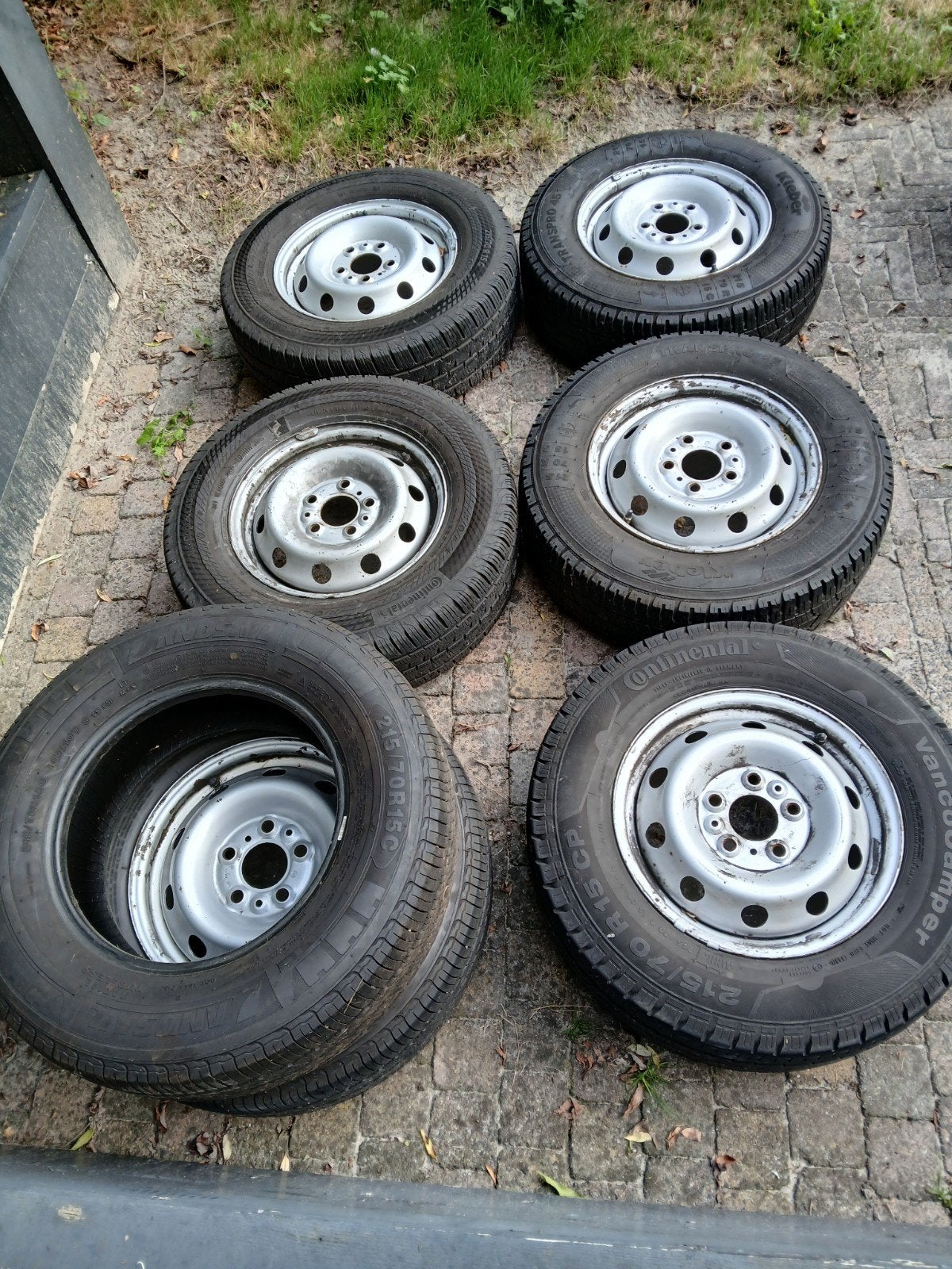 6x  velgen banden fiat ducato, Auto-onderdelen, Banden en Velgen, Ophalen, 15 inch, Banden en Velgen, All Season