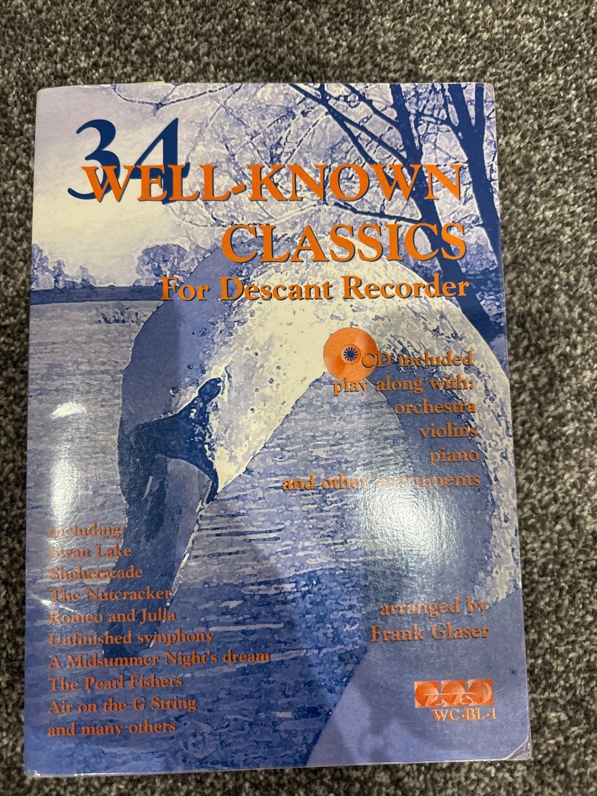 34 Well-Known Classics for Descant Recorder + CD, Gebruikt, Klassiek, Les of Cursus, Ophalen of Verzenden
