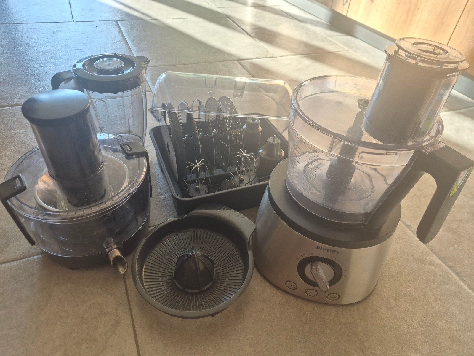 Philips Keukenmachine;  Blender, Sapcentrifuge & Citruspers, 2 tot 3 liter, Ophalen, Gebruikt, 3 snelheden of meer