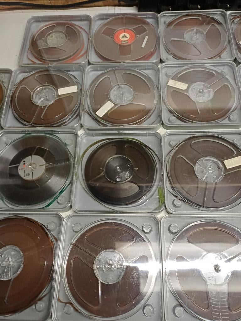 18x Bandrecorder Spoelen 15cm in Opbergboxen, Audio, Tv en Foto, Bandrecorders, Ophalen of Verzenden, Onderdeel, Met banden