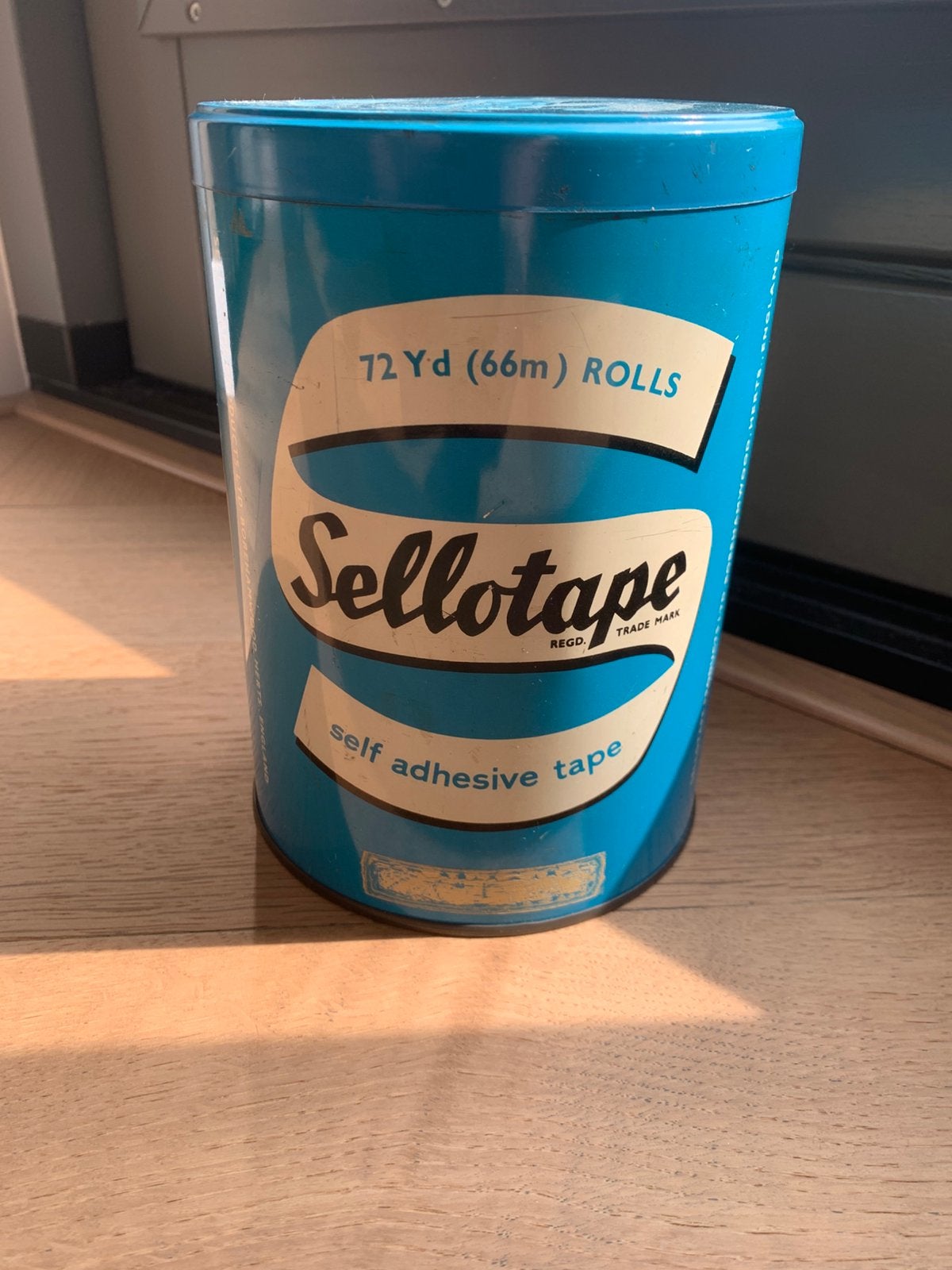 Vintage sellotape blik Engeland, Ophalen of Verzenden, Gebruikt, Overige, Overige merken