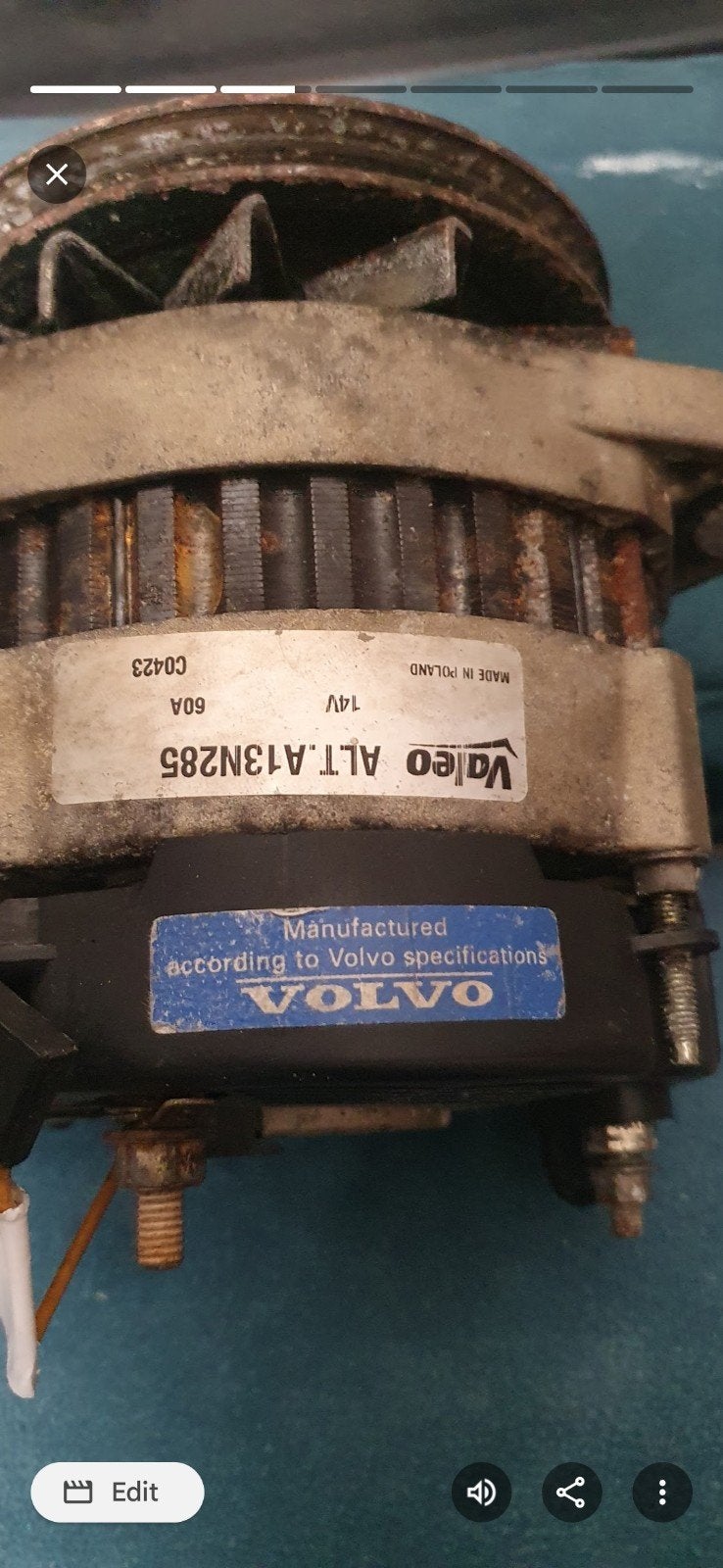 Valeo Dynamo/Alternator voor Volvo (ALT.A13N285), Ophalen of Verzenden, Gebruikt, Volvo