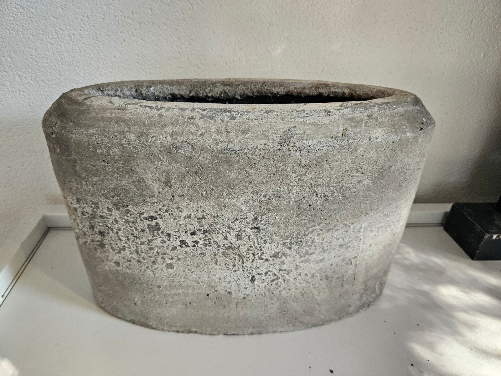 PTMD betonnen vaas landelijk sober, Ophalen, Rond, Minder dan 25 cm, Minder dan 40 cm