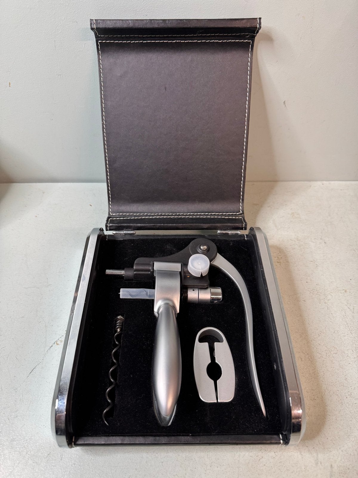 Luxe Wijnopener Set in Etui - Mortelboer, ?, Zwart, Metaal, Overige merken