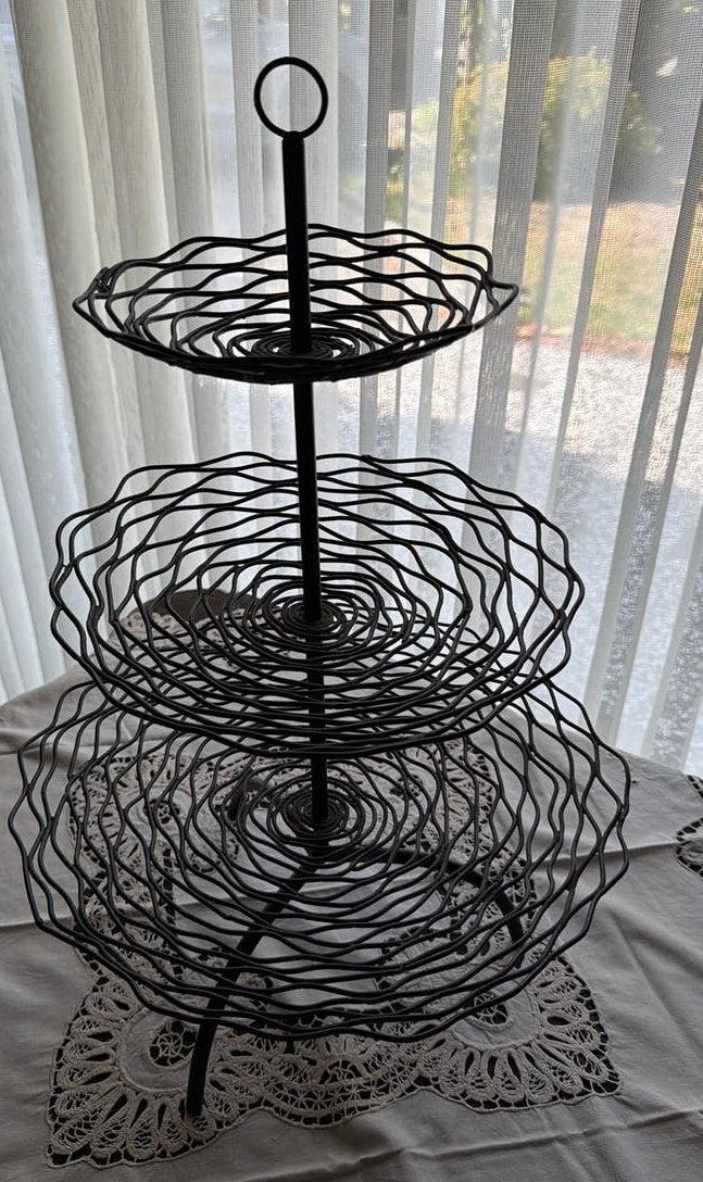 Zwarte metalen Etagère, Ophalen, Etagère, Gebruikt, Metaal