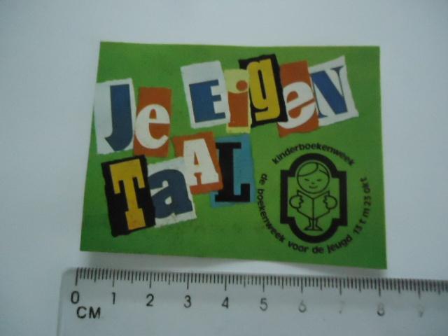 sticker oud Kinderboekenweek boek lezen strip boekenweek, Verzamelen, Stickers, Verzenden, Zo goed als nieuw, Bedrijf of Vereniging