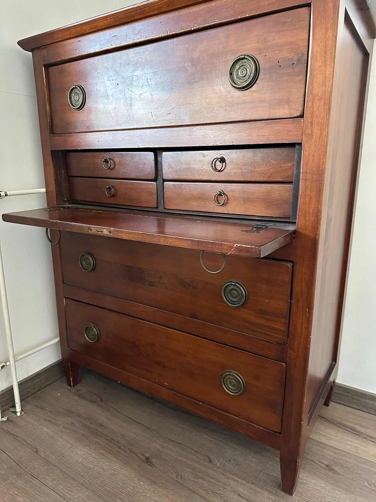 Antieke Secretaire Commode - Mahoniehout, Antiek en Kunst, Ophalen