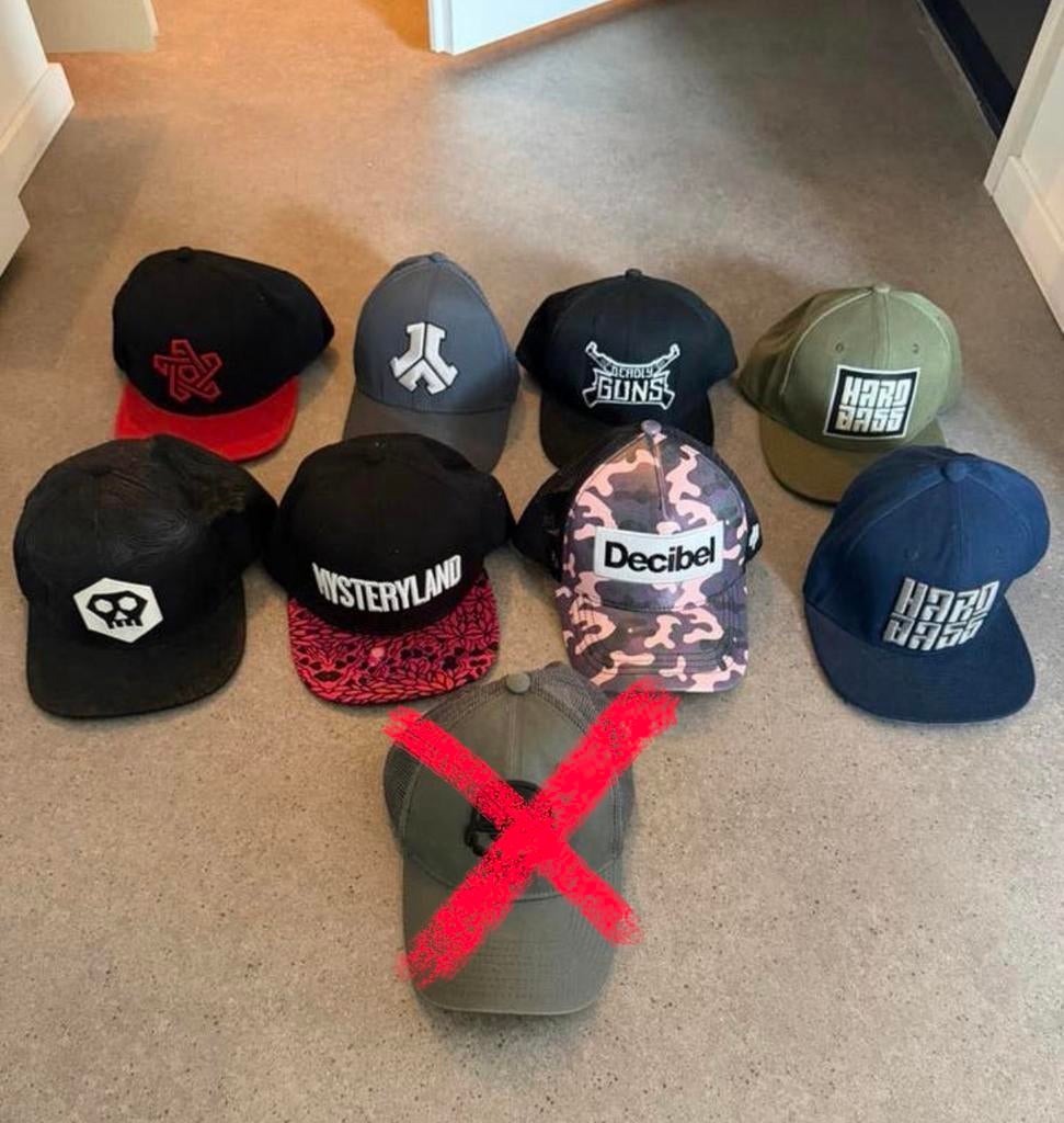 Hardstyle Petten – Defqon, Qapital, Warface, Kleding | Heren, Hoeden en Petten, Zo goed als nieuw, Pet, One size fits all, Ophalen of Verzenden