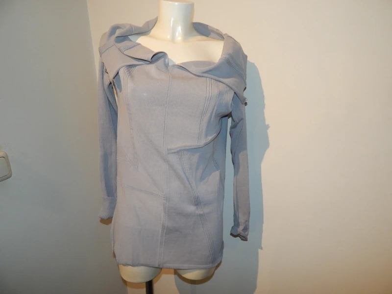 Sarah Pacini trui grote kraag ook dicht te dragen grijs M, Kleding | Dames, Maat 38/40 (M), Verzenden, Sarah Pacini, Zo goed als nieuw