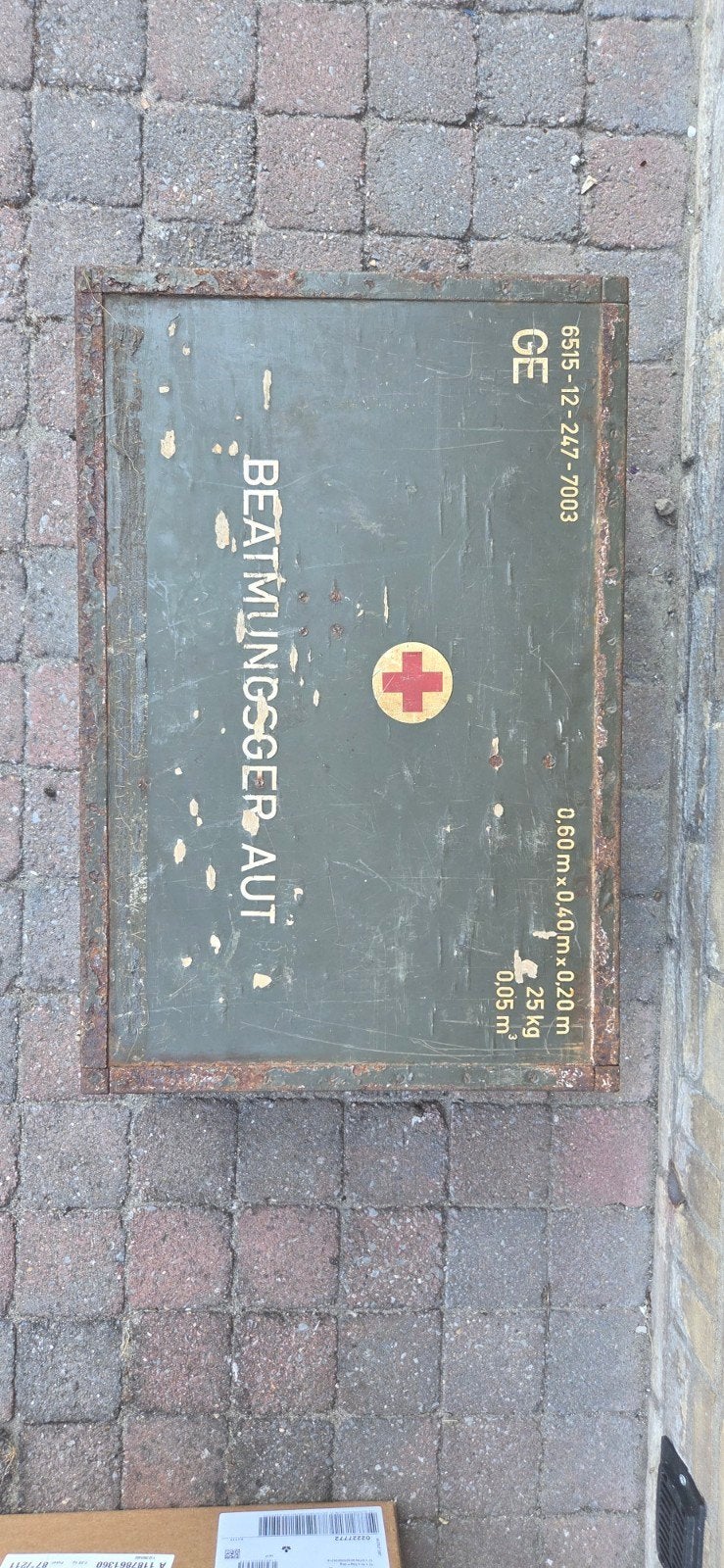 Vintage Duitse militaire beademingskist, Verzamelen, Militaria | Algemeen, Ophalen