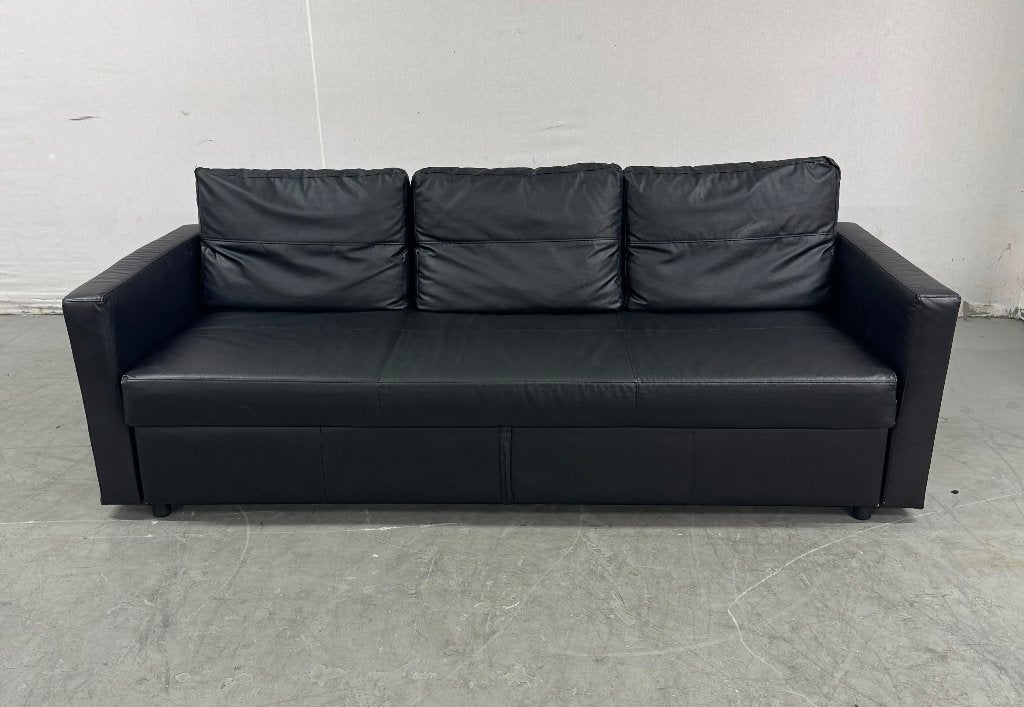 Slaapbank IKEA, MET LLEVERING !!!, 100 cm, Zwart, Tweepersoons, Ophalen of Verzenden