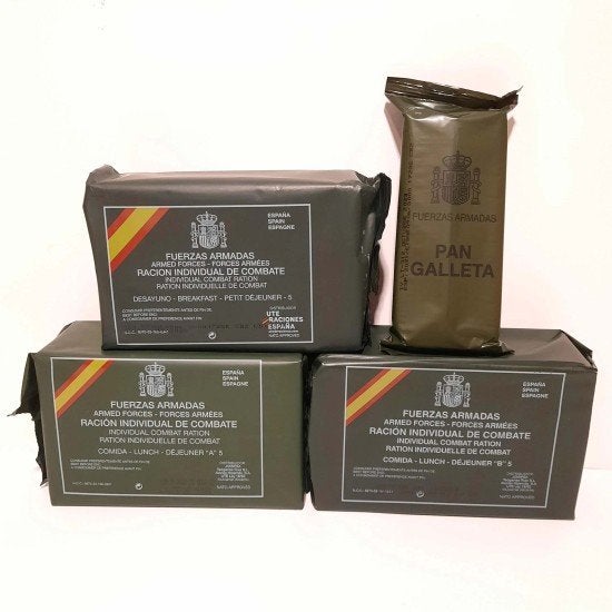 Spaans Militair Rantsoen set ( 2 x diner, 1 xbreakfast en 1x, Ophalen of Verzenden, Landmacht, Nederland