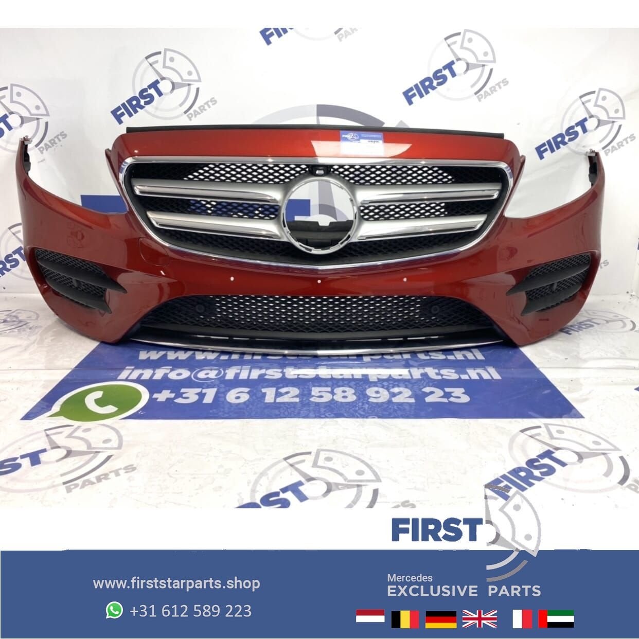 W213 W238 AMG VOORBUMPER COMPLEET + GRIL origineel Mercedes, Gebruikt, -, Voor, Ophalen of Verzenden
