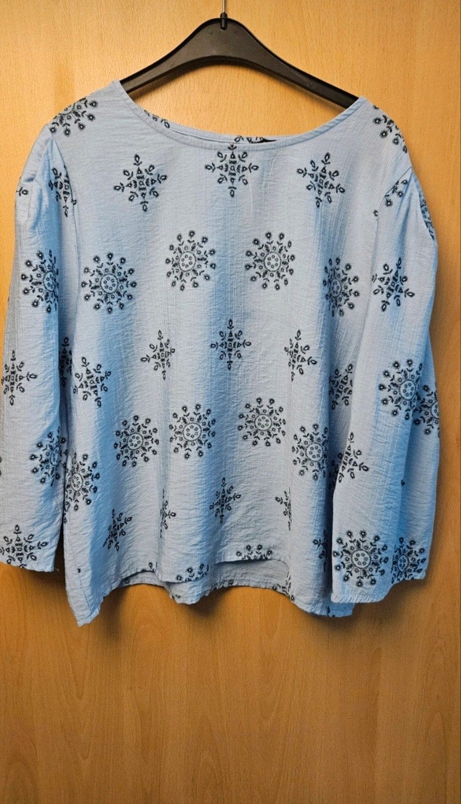 FOS Amsterdam zomerse blousetop, maat XL-42,  NIEUWstaata, Blauw, Maat 42/44 (L), FOS Amsterdam, Nieuw