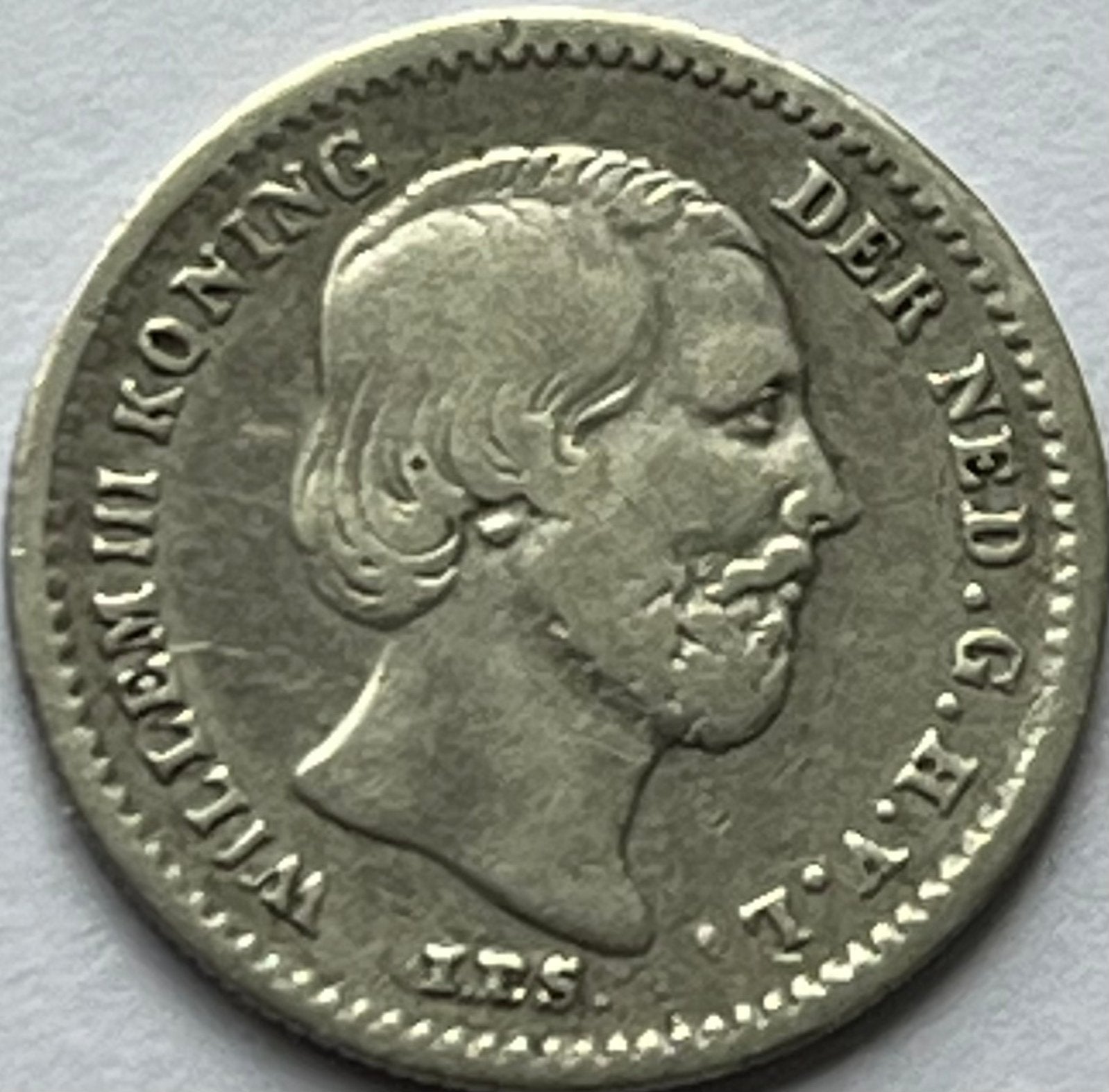 Zeldzaam stuivertje 1853, Postzegels en Munten, Koning Willem III, Zilver, Ophalen of Verzenden, Losse munt