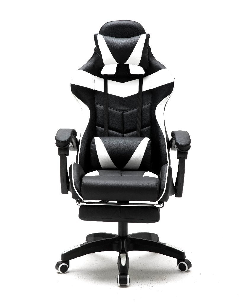 VDD Gaming Gamestoel Cyclone - Bureaustoel met Voetsteun, Ophalen, Gaming bureaustoel, Zwart, Nieuw