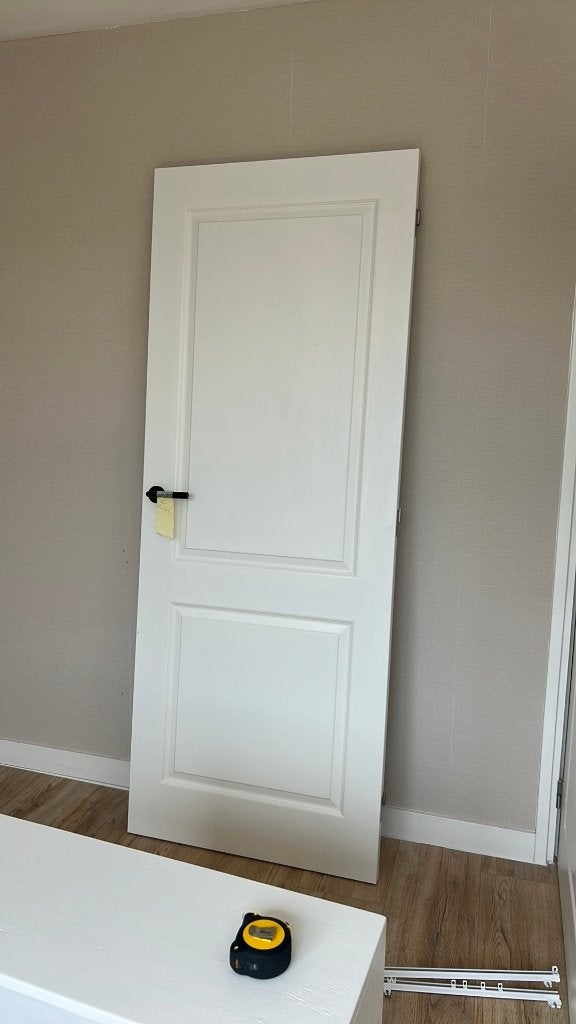 Deur met zwart deurbeslag, Ophalen, Minder dan 80 cm, Binnendeur, Zo goed als nieuw
