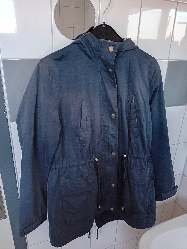 Blauwe zomerjas met stippen voering - The Outerwear, Maat 38/40 (M), The Outerwear, Blauw, Ophalen of Verzenden