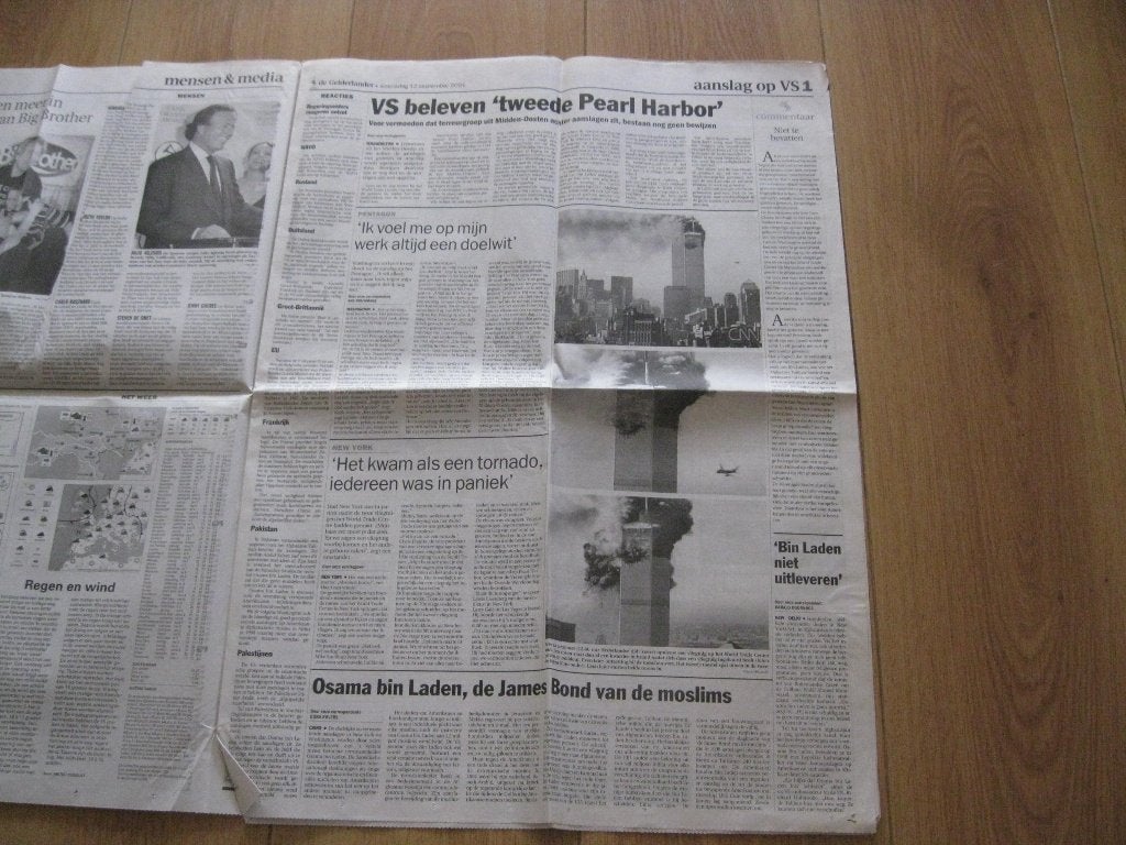 Nine Eleven / 11 september 2001 / WTC aanslagen, Ophalen of Verzenden, Noord-Amerika, De Gelderlander, 20e eeuw of later