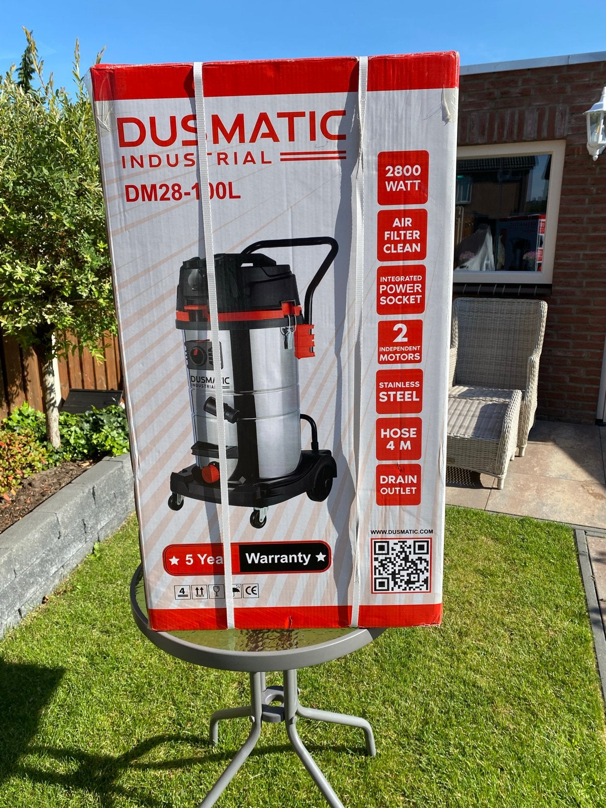 DUS MATIC Industriële Stofzuiger DM28-100L 2800W Nieuw, Witgoed en Apparatuur, Stofzuigers, Nieuw, Ophalen of Verzenden, Industriële stofzuiger