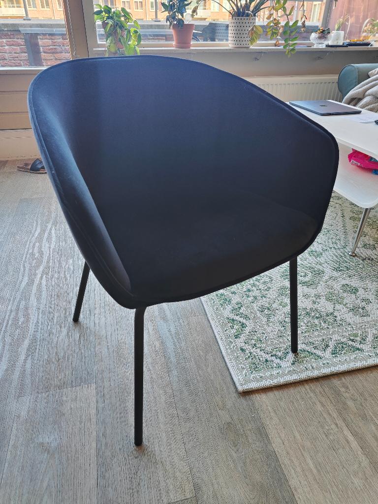 Woood stoelen 2x, Huis en Inrichting, Ophalen, Twee, Stof, Zwart