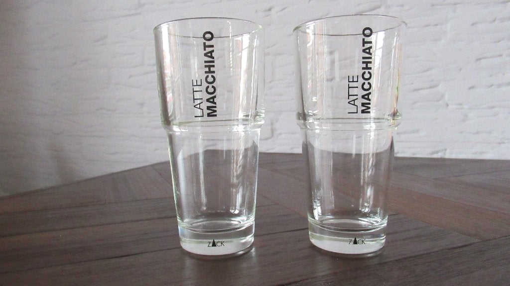 Zack latte macchiato glazen. Set van 2, Glas of Glazen, Ophalen of Verzenden, Modern, Glas