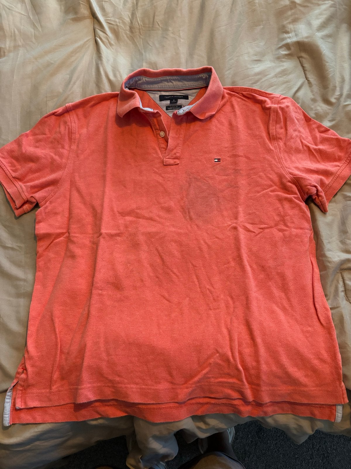 Tommy Hilfiger Classic Fit Polo - Maat M, Ophalen of Verzenden, Gedragen, Maat 48/50 (M), Oranje