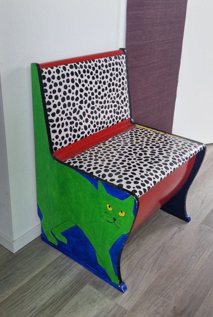 Vintage bankje met opbergruimte, Kinderen en Baby's, Kinderkamer | Overige Meubels, Ophalen, Gebruikt, Stoel
