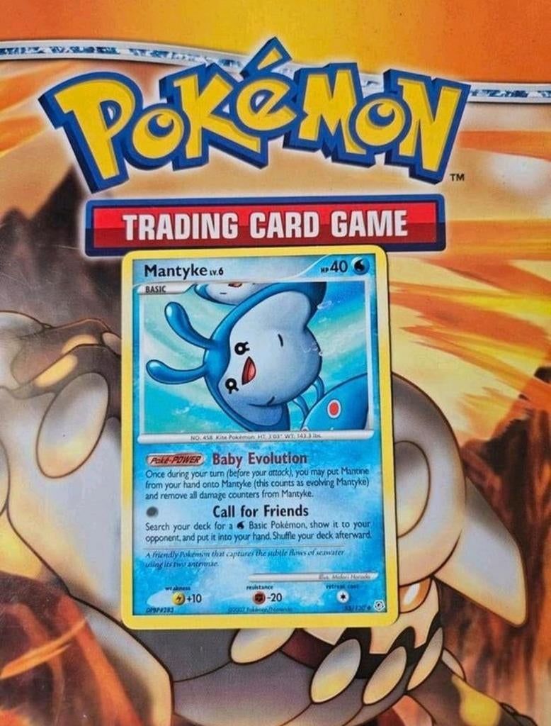 Mantyke 55/130 Diamond&Pearl base set pokemon kaart, Ophalen of Verzenden, Gebruikt, Losse kaart