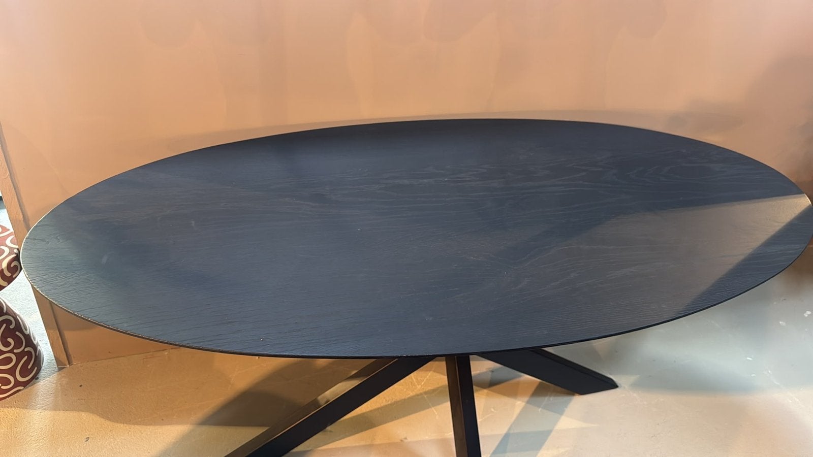 Eetkamertafel Marvin - Showroomopruiming Zwart Ovaal.  Haco, 50 tot 100 cm, 150 tot 200 cm, Ophalen of Verzenden, Zo goed als nieuw