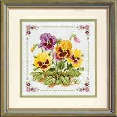 Borduurpakket Viooltjes 70869, ., Nieuw, Ophalen of Verzenden, .