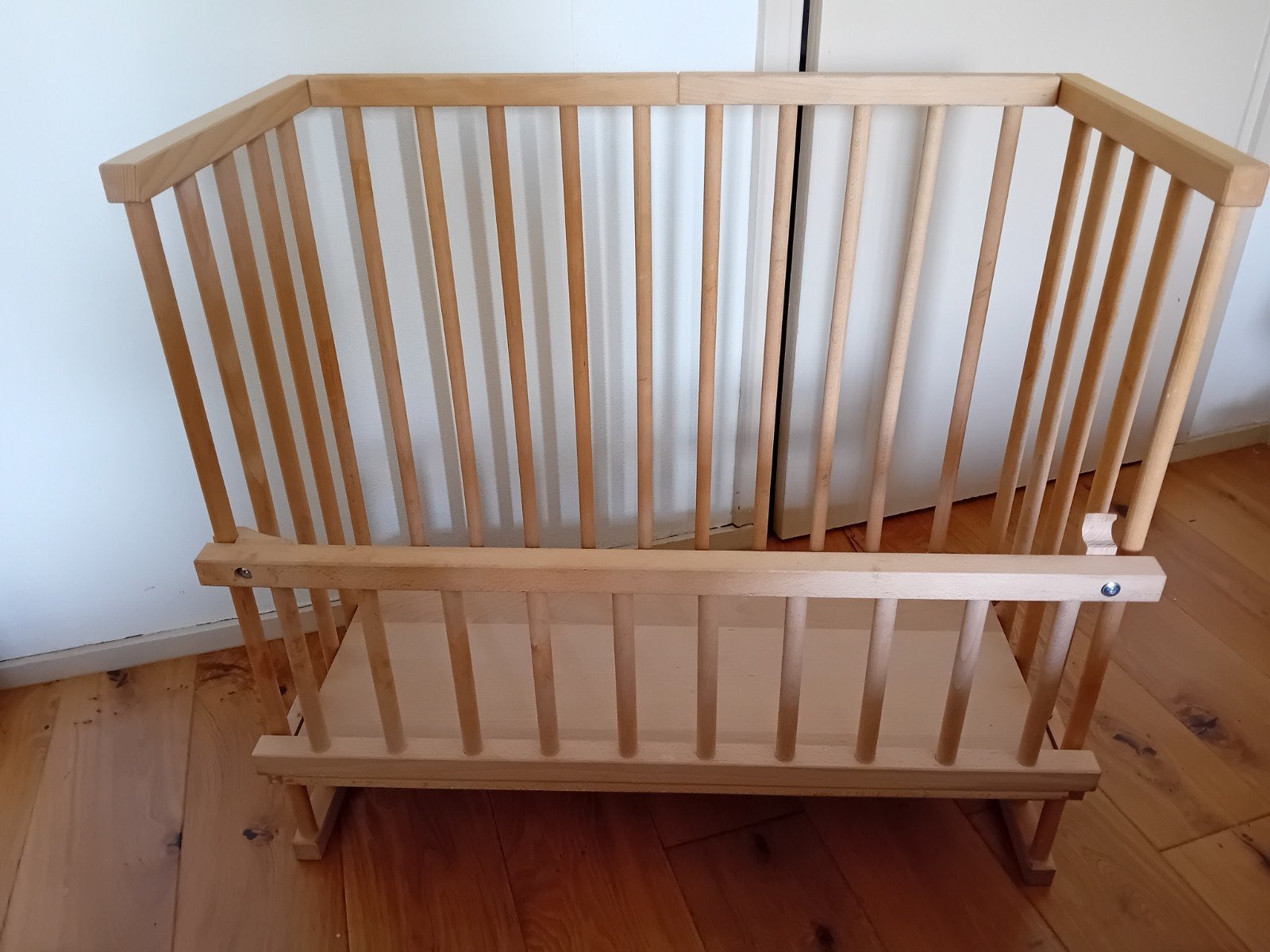 Beukenhouten co-sleeper met DIY verhoging, Ophalen, Wieg