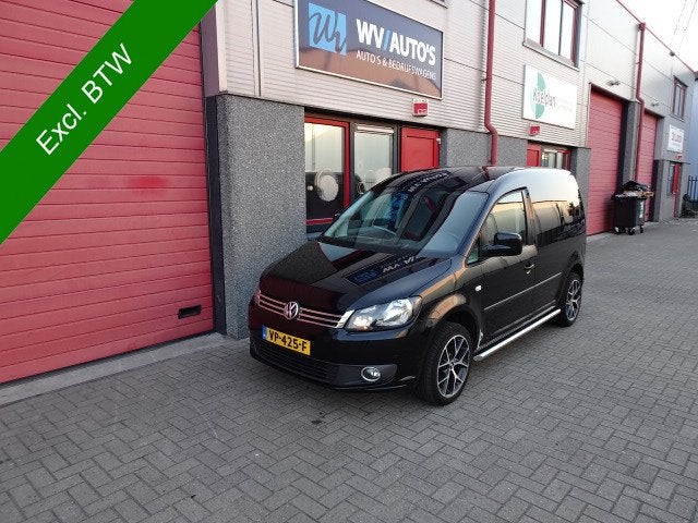 Volkswagen Caddy 1.6 TDI dsg leer navi bbs velgen dikke cadd, Auto's, Euro 5, Gebruikt, Zwart, 4 cilinders