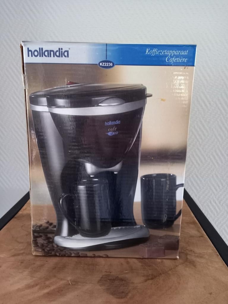 Hollandia Café Duo Koffiezetapparaat - Compact & Compleet, Koffiemachine, Gemalen koffie, Ophalen of Verzenden, Zo goed als nieuw
