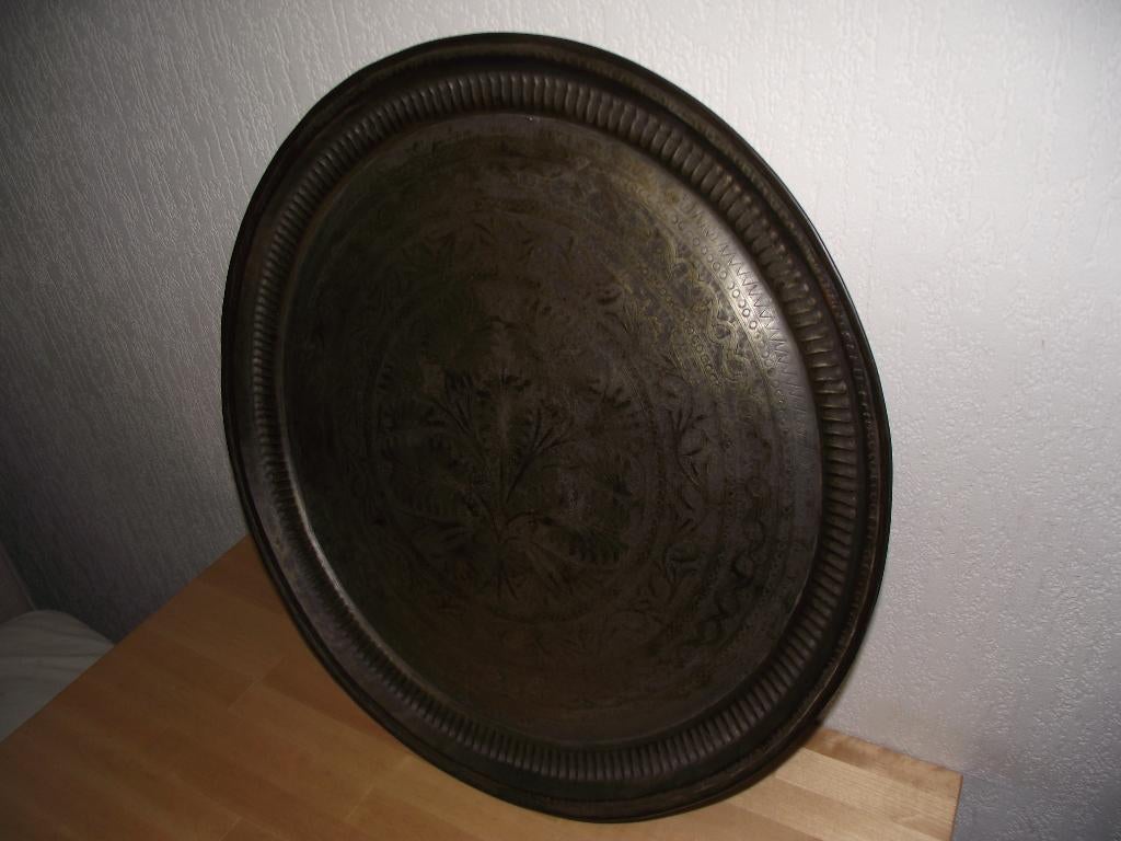 Vertinde koperen bord! 57 cm doorsnede, Ophalen, Koper
