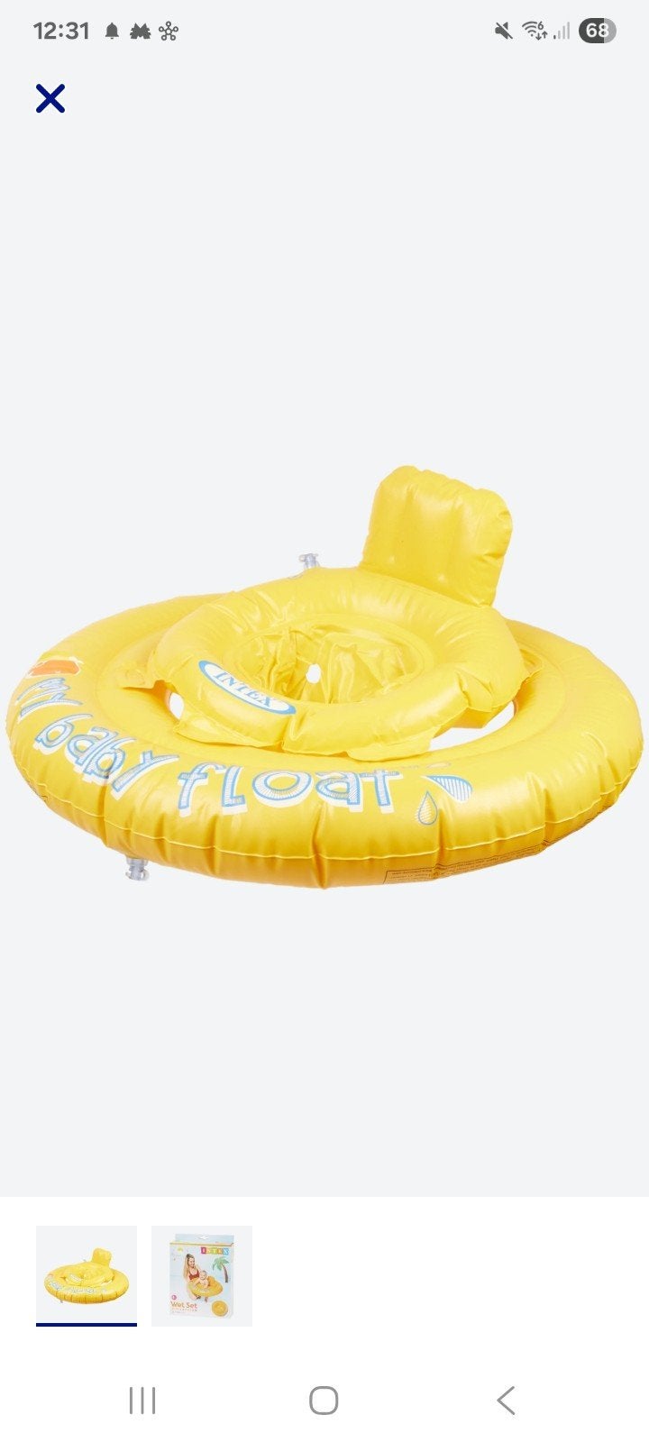Baby float Intex | 1x gebruikt, Ophalen of Verzenden, Nieuw