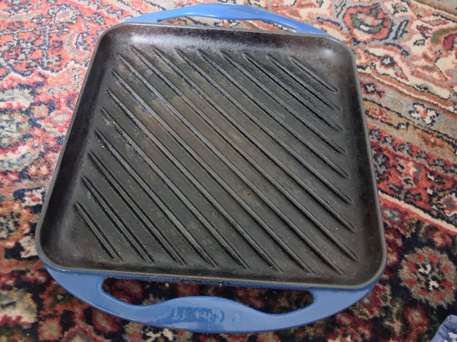 vintage grillplaat le creuset, Verzenden, Gebruikt, Gietijzer
