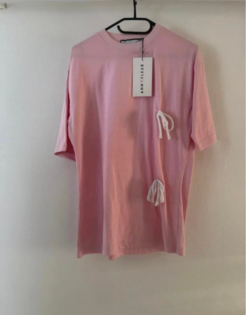 AnneFleur tshirt shirt roze met strikjes maat M dames top, Maat 38/40 (M), Nieuw, Ophalen of Verzenden, Korte mouw