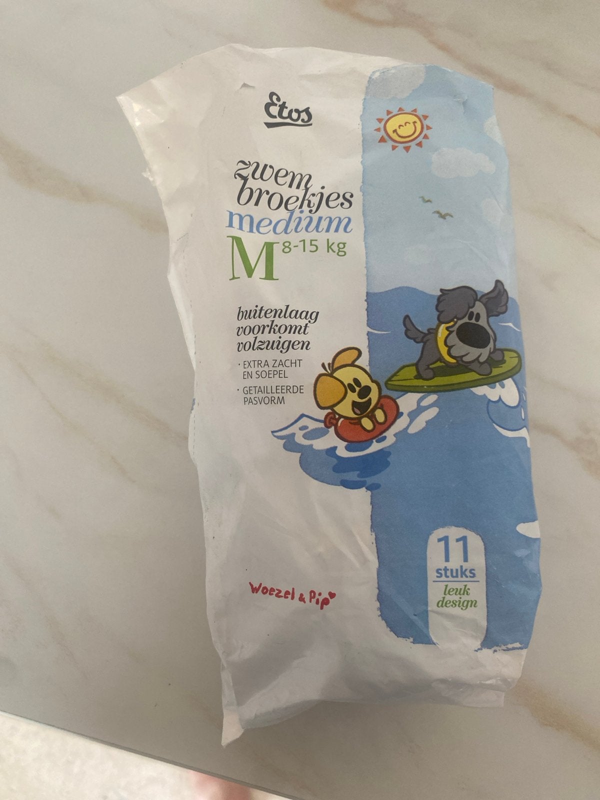 Etos Zwembroekjes Medium (8-15 kg) - Woezel & Pip, Ophalen, Nieuw, Jongetje of Meisje