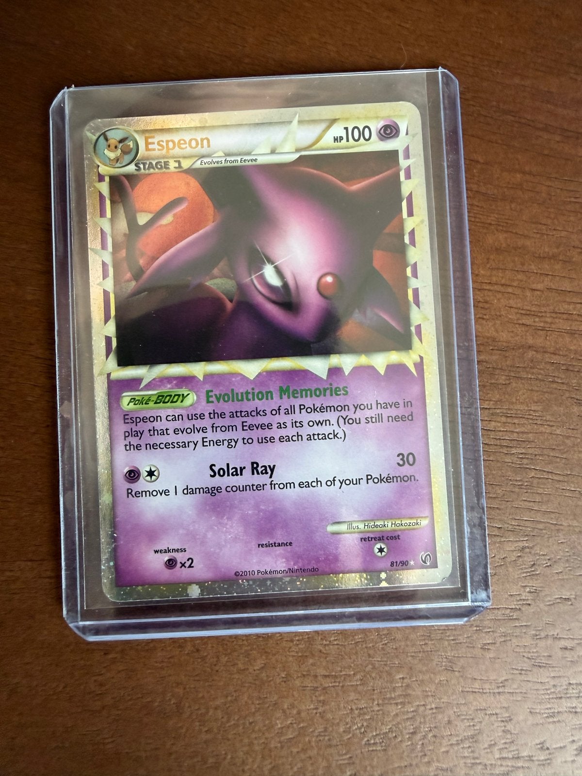 Espeon Pokémon Kaart (81/90) - HeartGold & SoulSilver, Ophalen of Verzenden, Zo goed als nieuw, Losse kaart, Foil