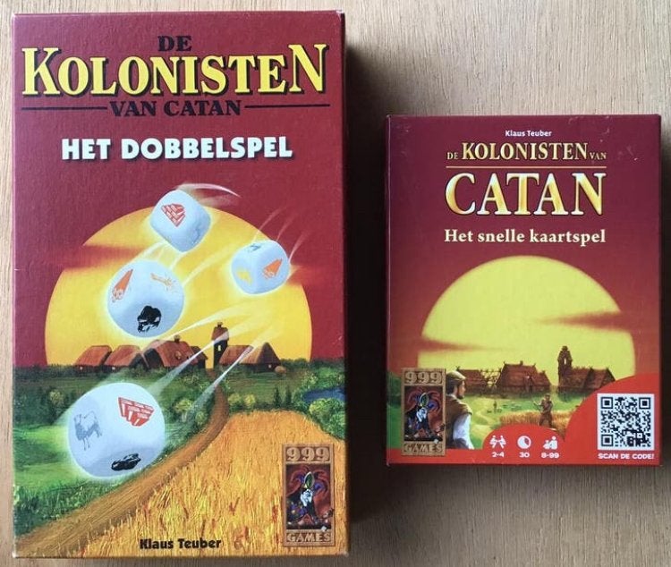 Catan dobbelspel & kaartspel - vanaf 7 jaar - ZGAN, Een of twee spelers, Ophalen of Verzenden, Zo goed als nieuw